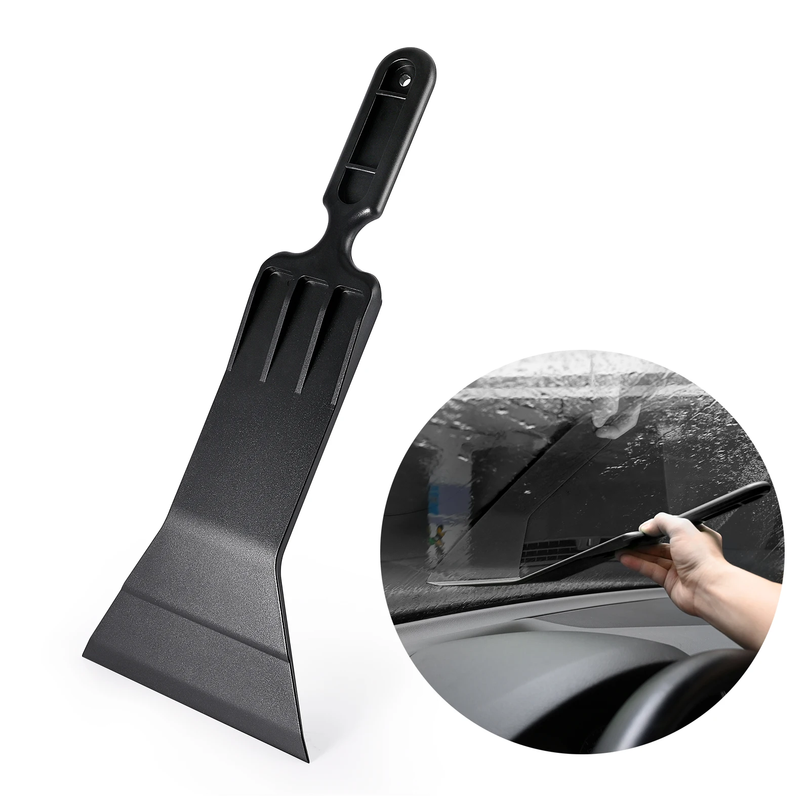 

EHDIS Windshield Film Tinting Squeegee Cleaning Scraper Bulldozer With Long Handle Auto Window Corner Car Interior Wrapping Tool