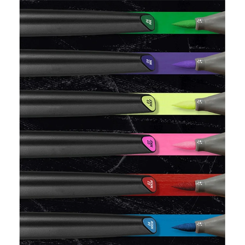 

Top-12 Colors Brush Pen Environment-Friendly Water-Based Soft Head Marker Base Color Metal Coloring Touch-Up Pen