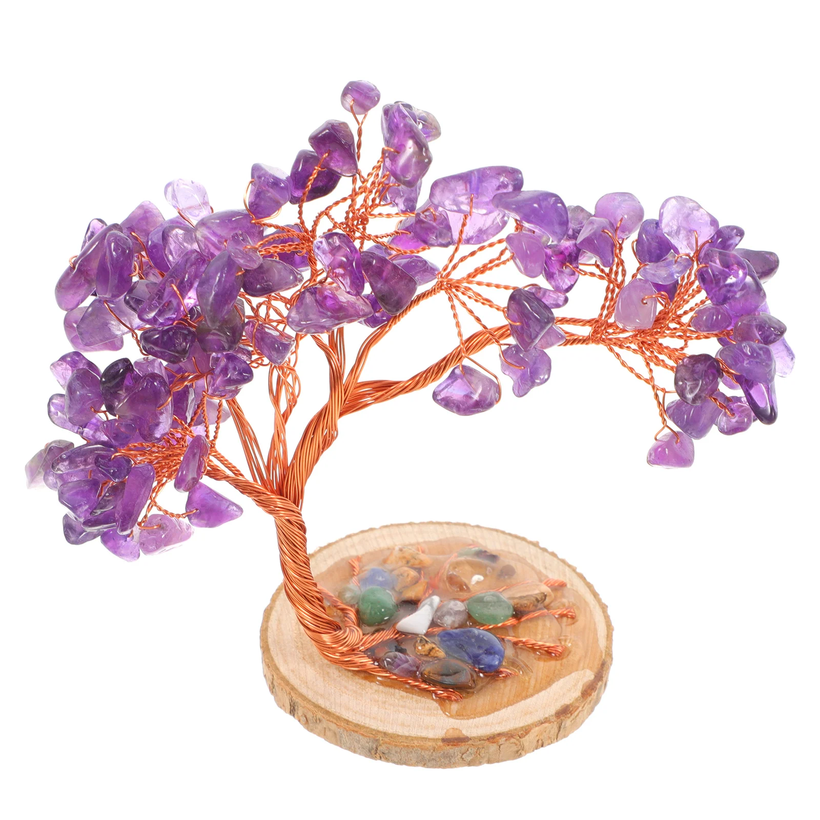 

Amethyst Crystal Feng Shui Money Tree Home Decor Purple Mini Trees Gemstone Natural Stones Craft Unique Realistic Design