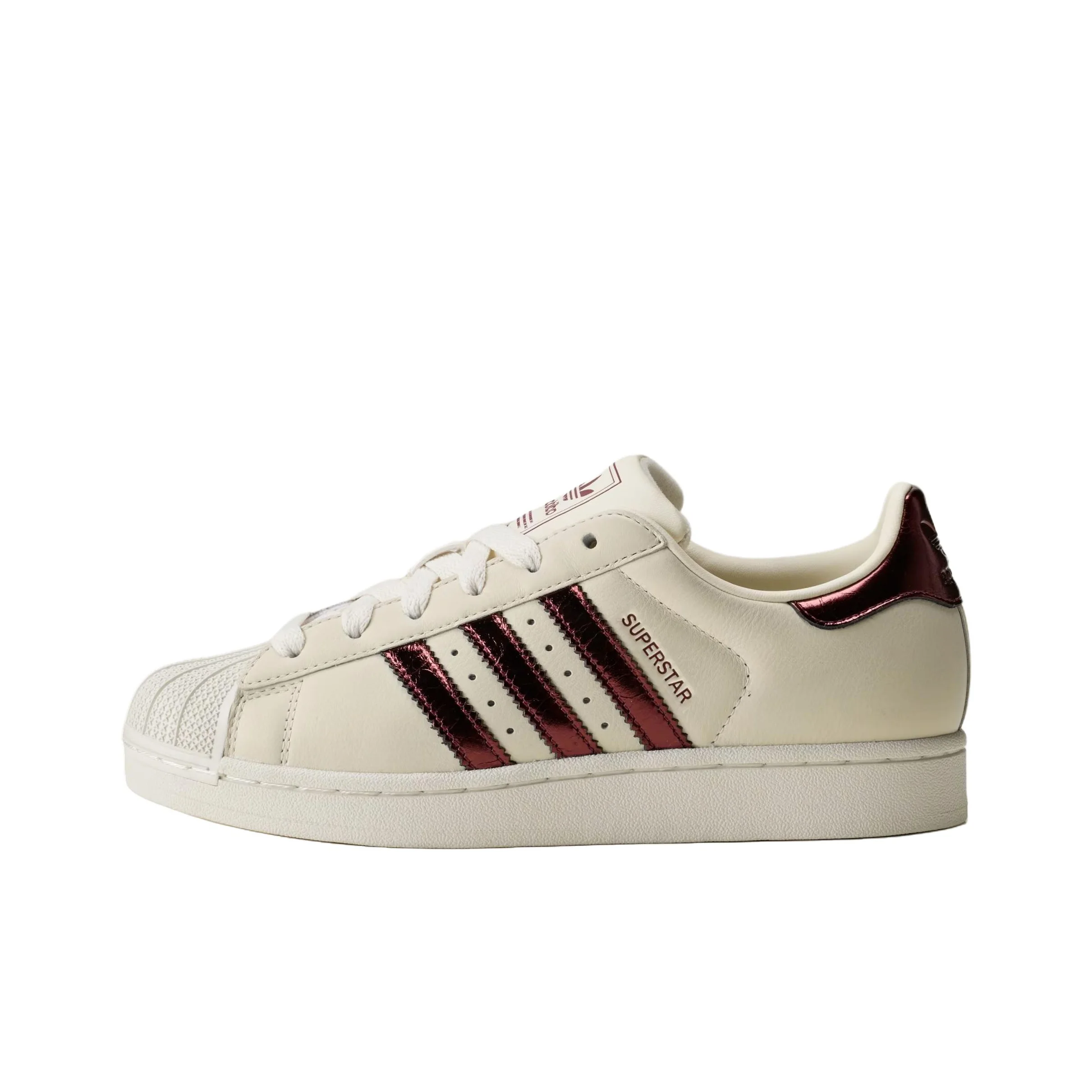 Adidas Originals Superstar 2 Abrasion Resistant Low top Skateboard Shoes Women's Ecru KJ4692