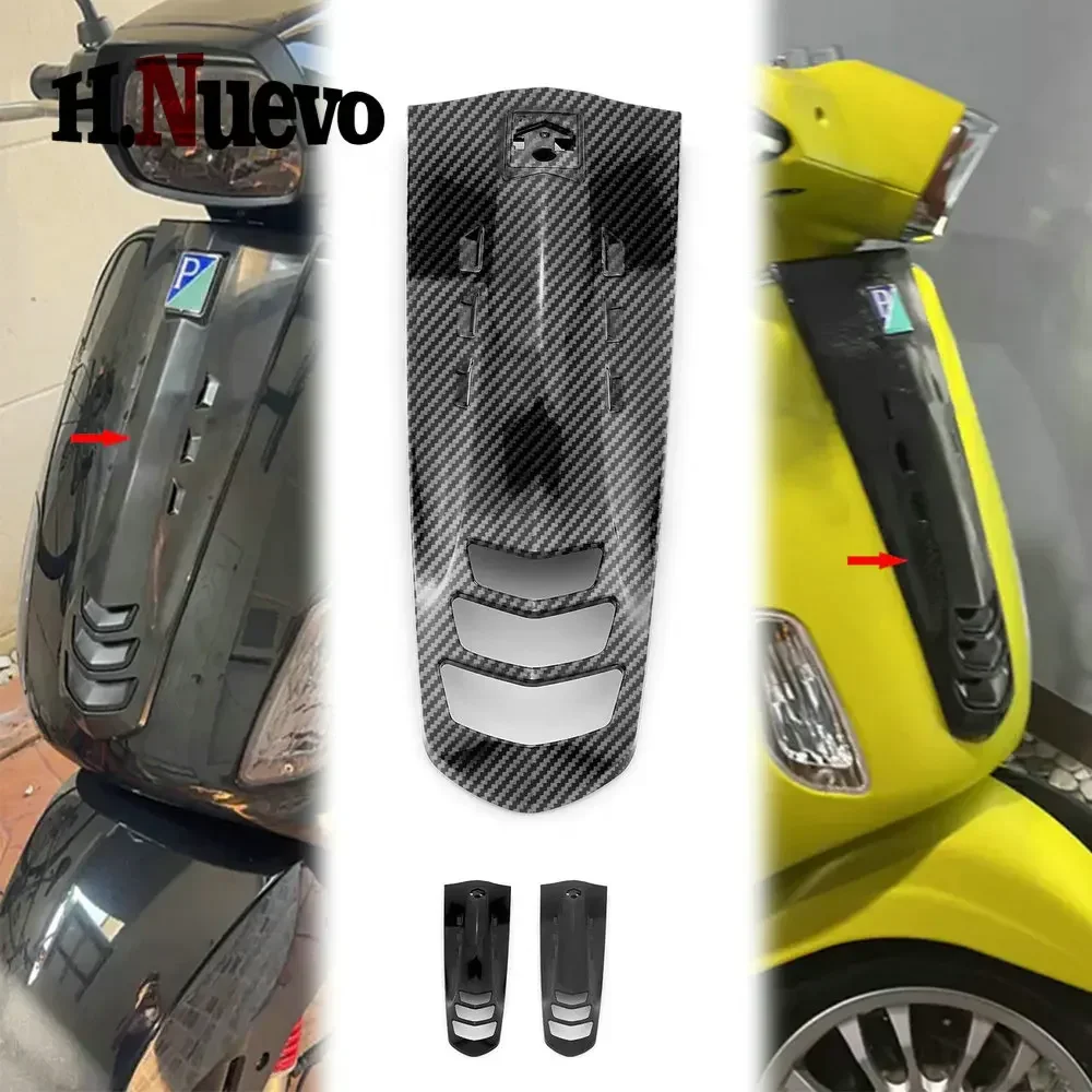 2023 2024 Motorcycle Front Belt Horn Cover Fairing Accessories Carbon Fiber Pattern Parts For Vespa S125 i-GET