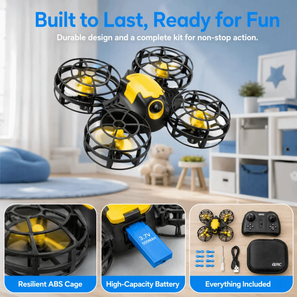 Flying Mini Remote Control Airplane Rechargeable With Light Rotation Remote Control Plane Portable Four-axis