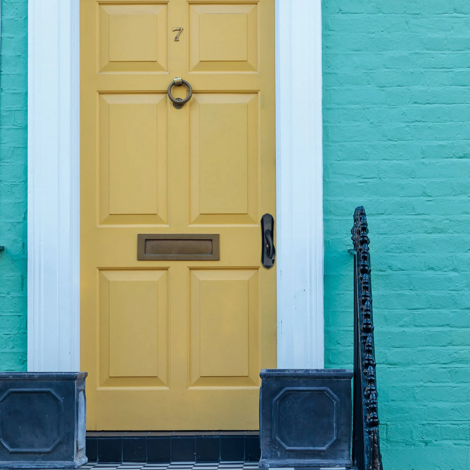 

1pc European Style Silent Aluminum Alloy Door Lock Smooth Surface Durable Handle For Home Solid Lock Body Hardware Black