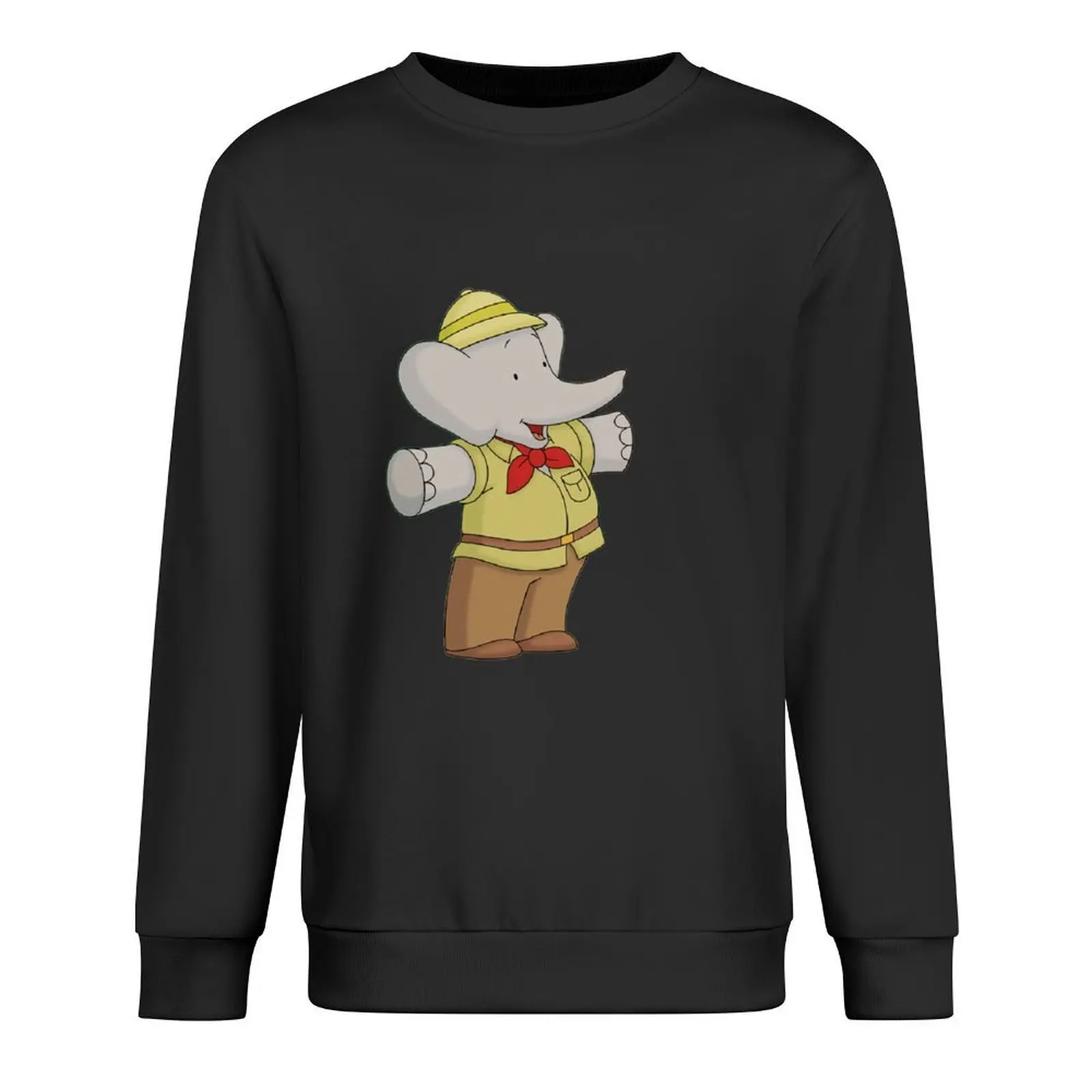 

Babar the elephant adventure with Badou monkey Pullover autumn jacket men graphic t shirts men mens clothes anime sweatshirt