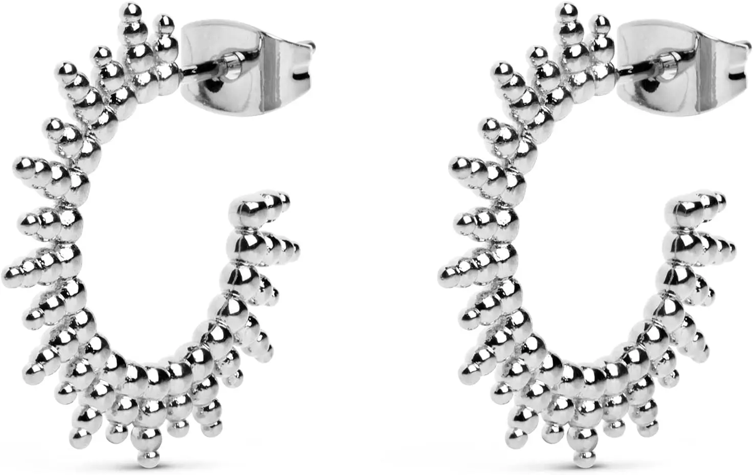 

- Pebbles Sun Earrings - Brass Earrings with 18Kt Gold or Rhodium Plated Finish - Earrings