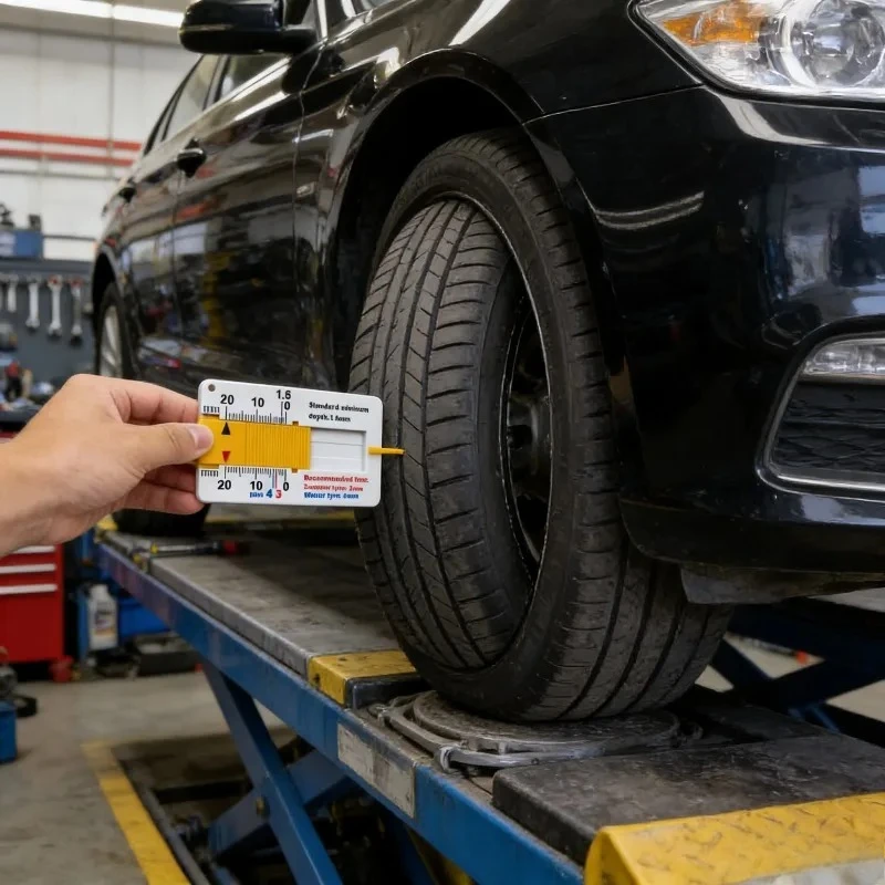 0-20mm Tyre Tread Depth Depthometer Car Wheel Tread Depthometer Tread Ruler Wheel Measure Tool Plastic Measure Tool