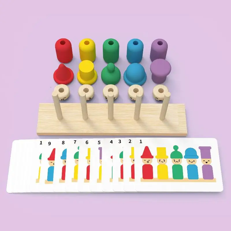 ของเล่นดนตรีแบบซ้อนสีสำหรับเด็กมอนเตสซอรี่ ฝึกการประสานงานระหว่างมือและตา สำหรับการศึกษาปฐมวัย