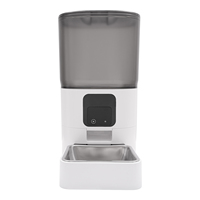 6L Smart Automatic Cat Feeder with Stainless Steel Bowl, Remote Control, Pet Dry Food Dispenser,1-12 Portions, for Cats, Dogs