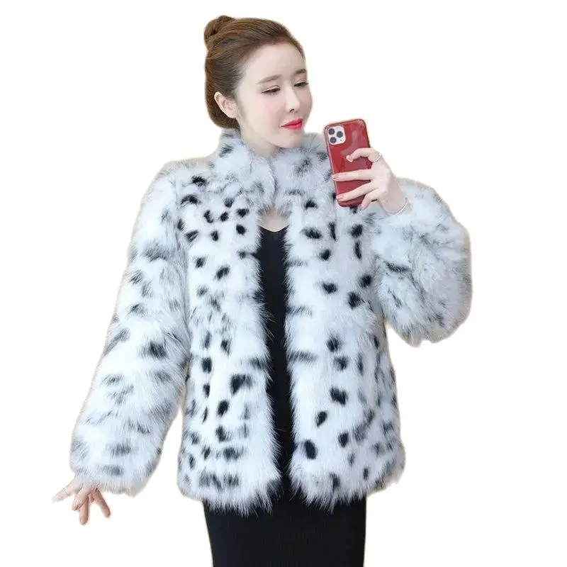 Fox Fur Temperament Winter Women's New Mid-length 2023 Young Fashion Loose Haining High-end Imitation Plush Women