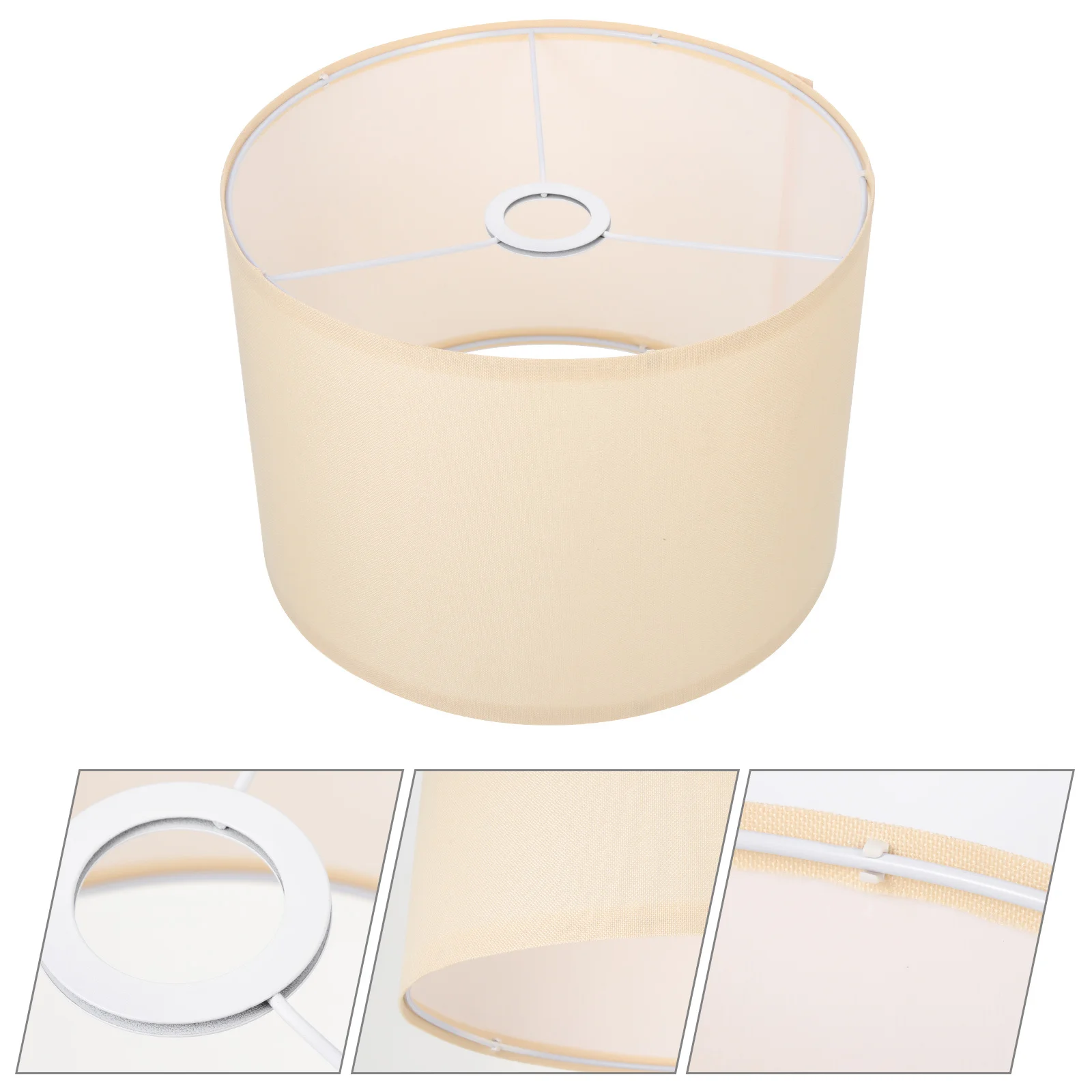 

Household Beige Linen Lampshade Modern Classic Small Size Lightweight Easy Install for Bedroom Living Room Floor Lamp Shade E27