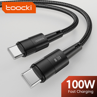 Toock 60W 100W USB Type C To Type C Cable USB-C PD Fast Charging Charger Wire Cord For Macbook Samsung Xiaomi USB C Cable