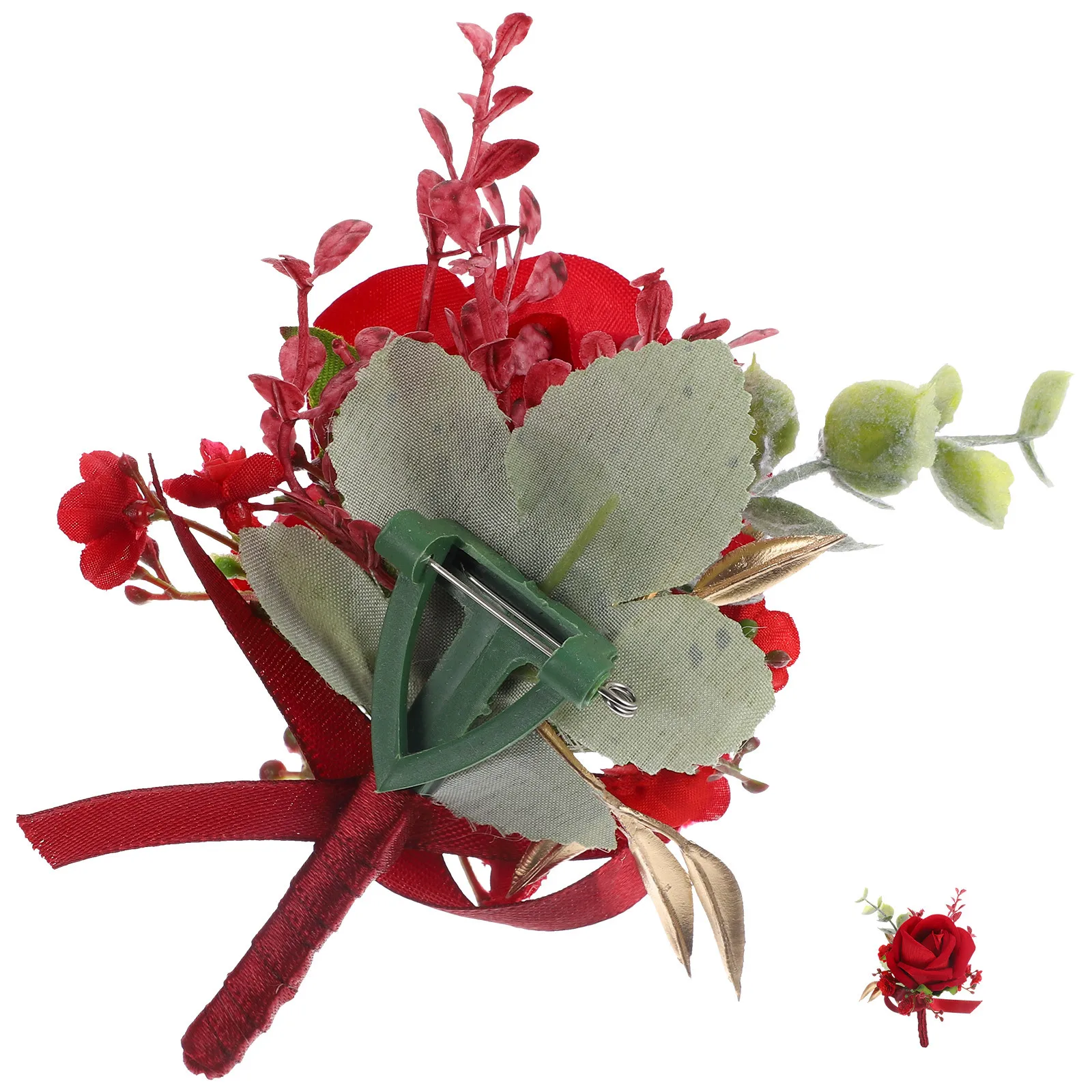 

Elegant Fake Flower Boutonniere Wedding Suit Decoration Creative Design for Prom Party Bouquet Photography Accessories