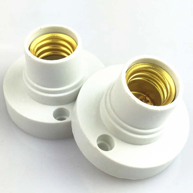 Plastic Ceramics Lamp Holder E14 Edison Bulb Holder Socket Led Lighting Screw Lamp Accessories