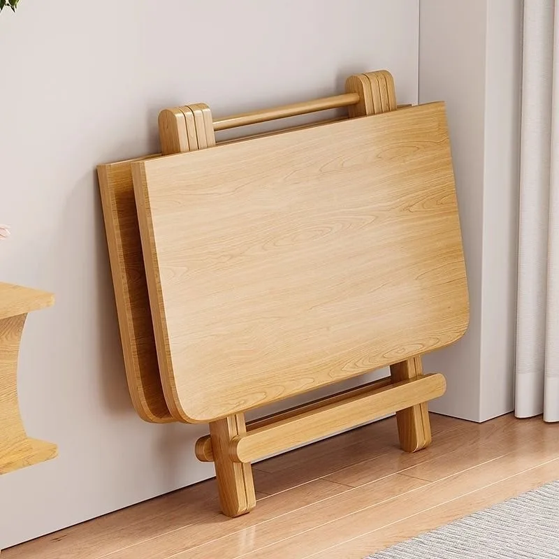 

Solid wood foldable table, home dining table, simple portable wooden table, outdoor picnic table, square stall table