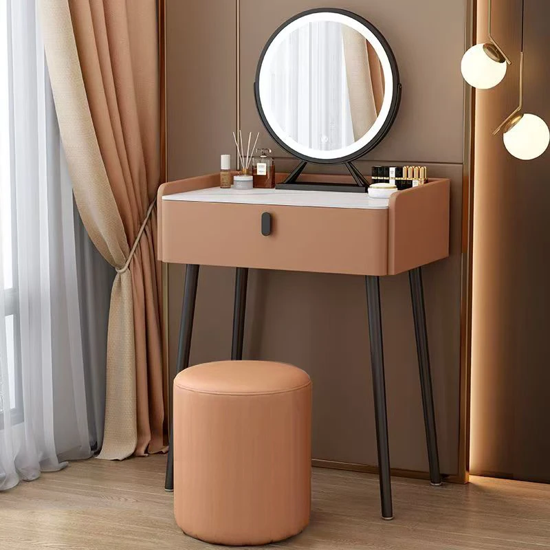 

Mirror Desk Dressing Table Chair Bedside Storage Cosmetics Dressing Table Modern Small Mini Mesa De Maquillaje Trendy Furniture