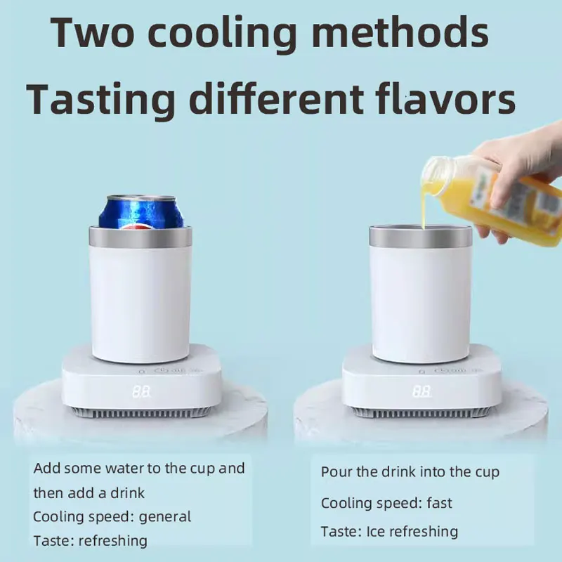 Mini Fast Beer Cooling Cup Intelligent Slush Machine Electric Portable Ice Cube Freezer Refrigeration Ice Maker Home Appliance