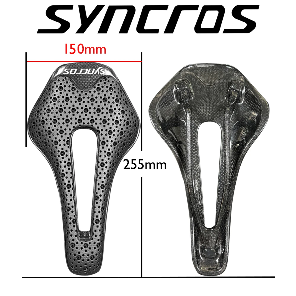 SYNCROS Carbon 3D Printed Bike Saddle 161g Ultralight 7x9mm Unisex