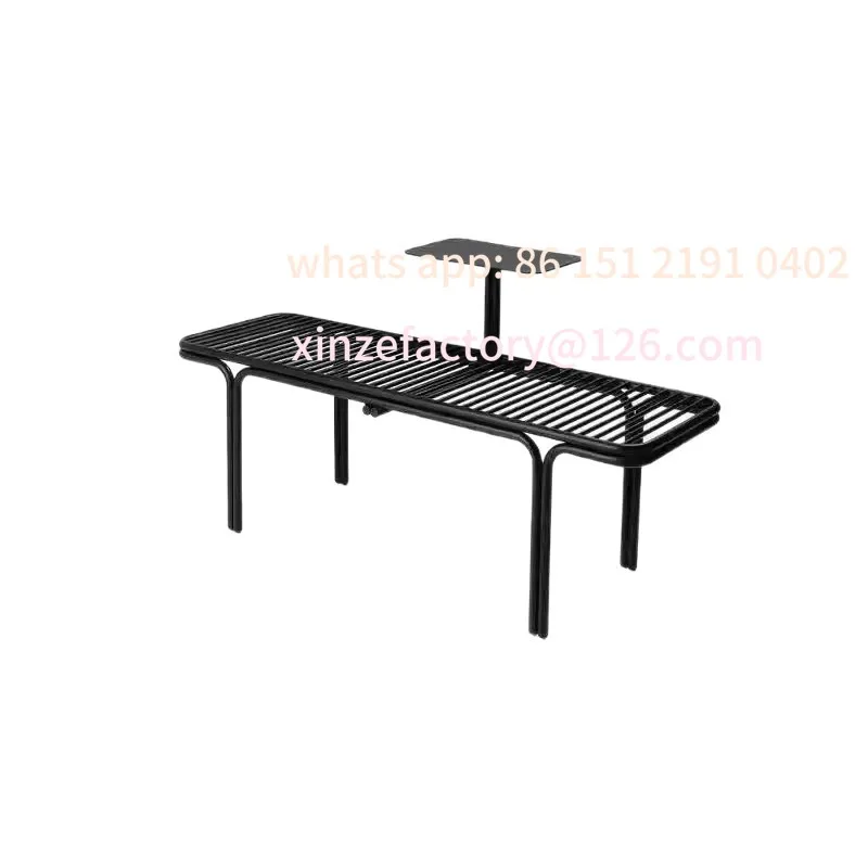 

Customizable ins Simple Outdoor Metal Bench Park Courtyard Rest BenchDoubleBench Indoor and Outdoor Commercial Wrought Iron Seat