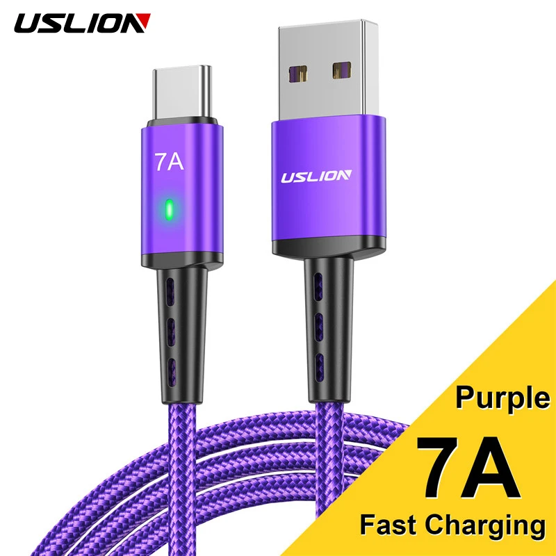 7A USB Type C Cable Quick Charge Wire For Samsung S23 S22 Xiaomi Mobile Phone Fast Charging USB C Cable Type C Charge Data Cord