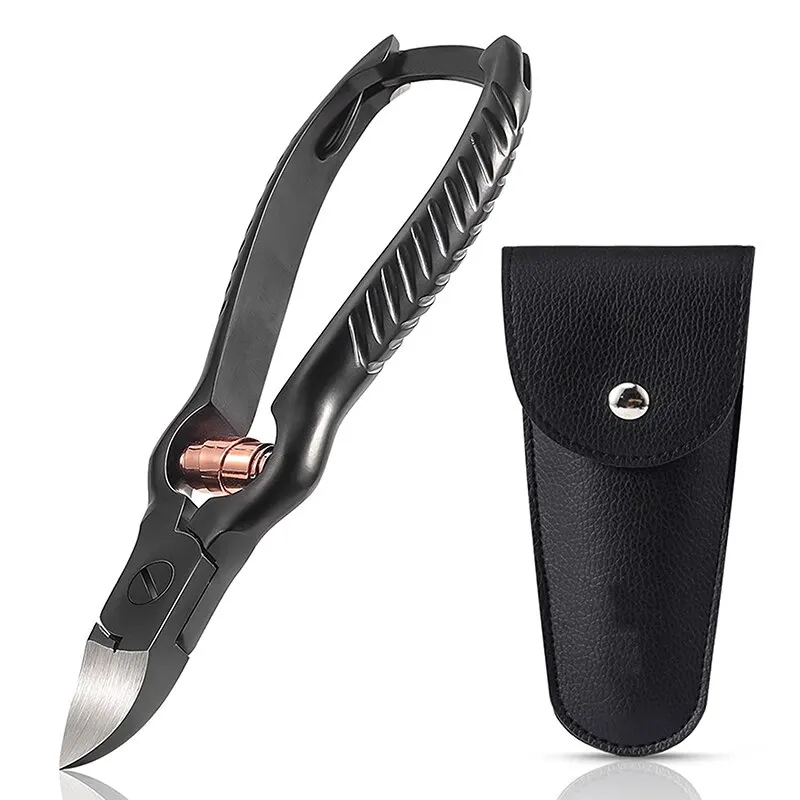 

New Design Black Toenail Clippers Heavy Duty Thick Nail Clippers Stainless Steel Podiatry Ingrown Manicure Tools Wholesale