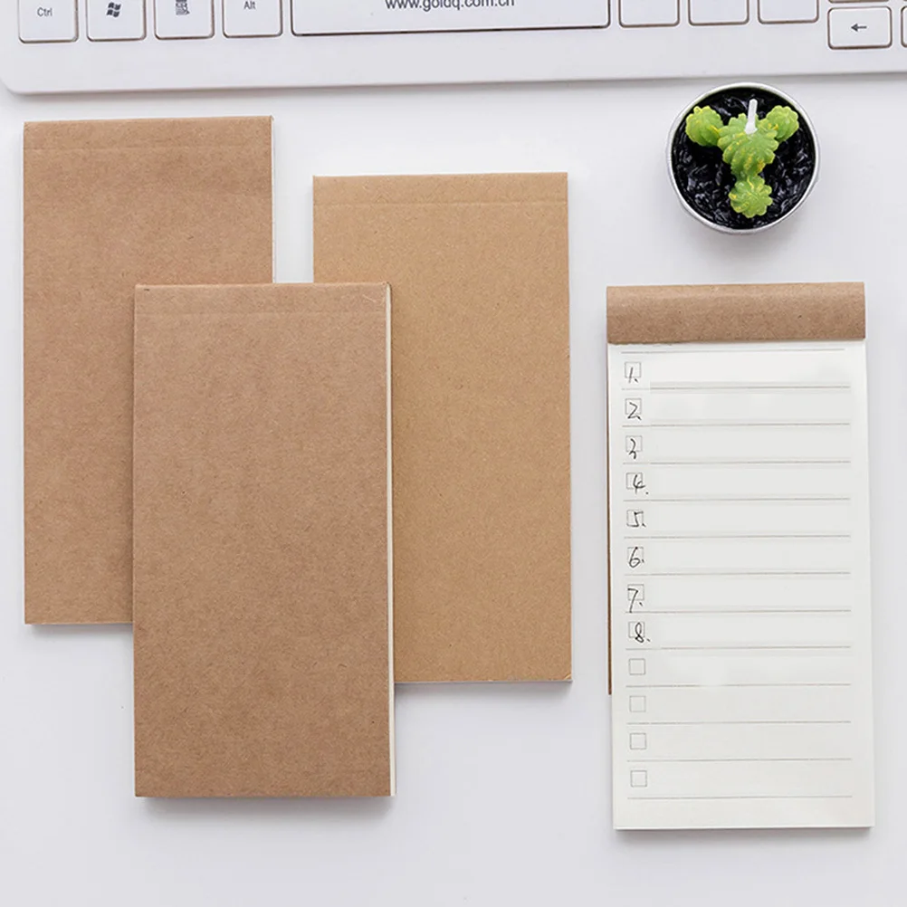 Quaderni memo da 8 pezzi Quaderni di carta artigianali Formato compatto portatile Lista delle cose da fare Blocco note con griglia foderata vuota Forniture per ufficio