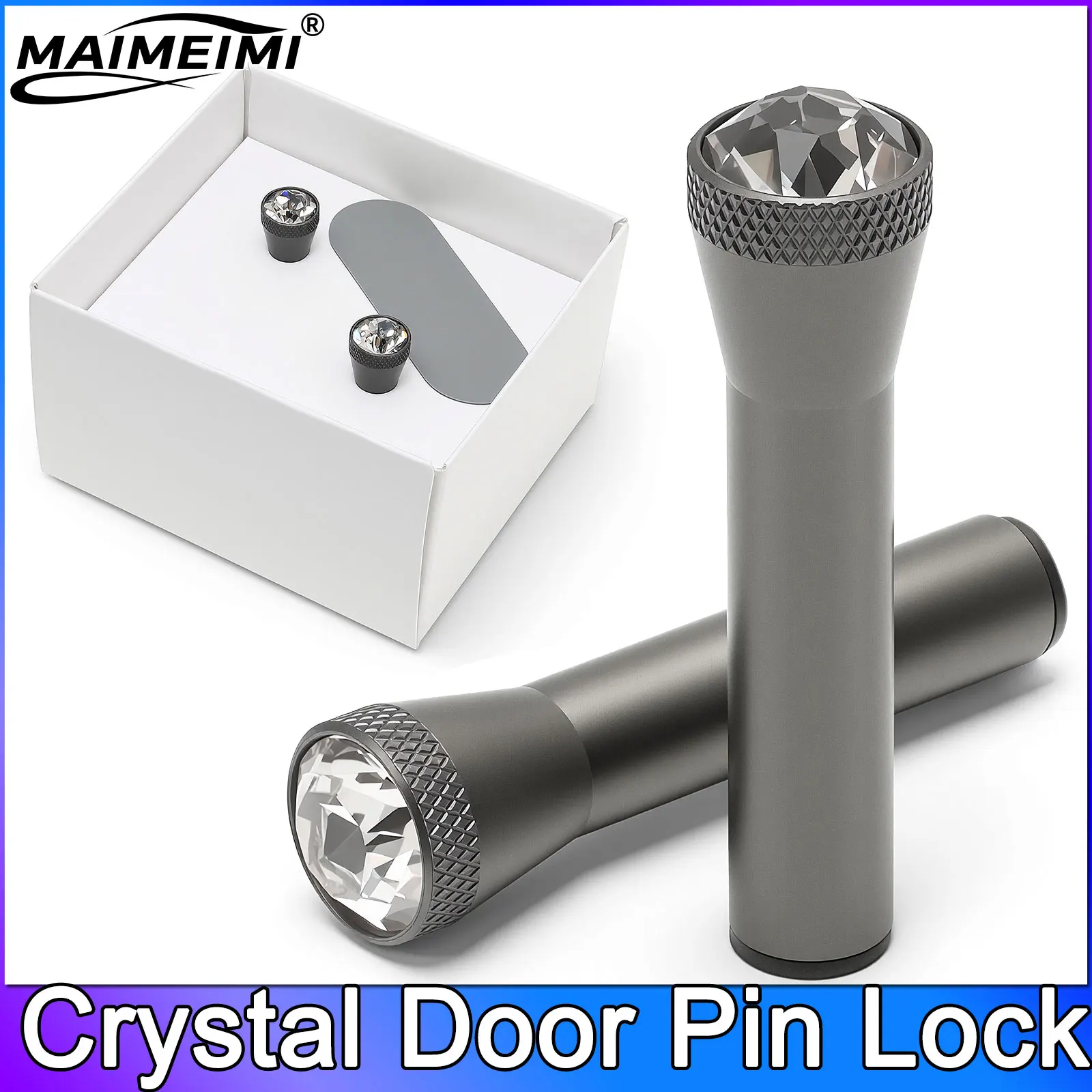 2pcs/Set Crystal Door Pin Lock for BMW All Models G30 G20 G05 G06 G01 G08 G11 G12 F10 F20 F30 F15 F16