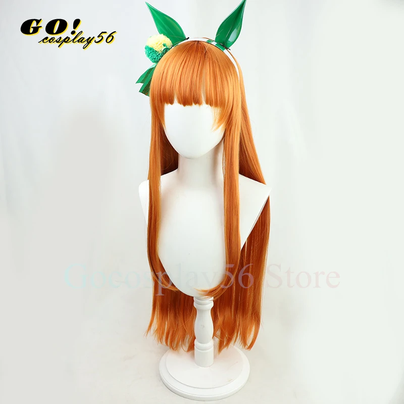 Derby Silence Suzuka Cosplay Wig Ears Tail Redish Brown Straight Long Hair Women Girls NEW Idol Role Play