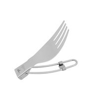 Keith Titanium Tableware Folk Portable Healthy Lightweight Outdoor Picnic Hiking Folding Cutlery Ti5303