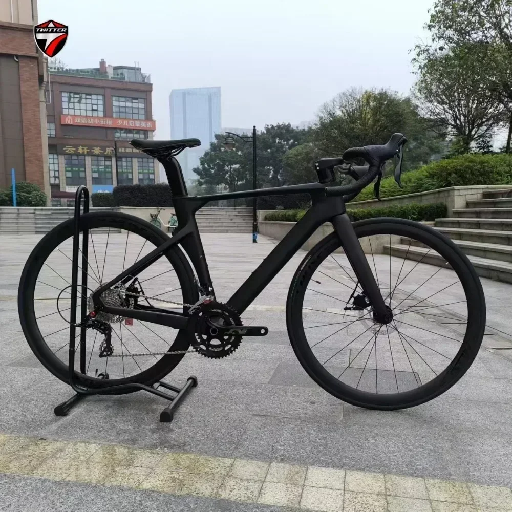 

TWITTER R10pro Electronic Variable Speed EDS TX7100-24Speed T800 Carbon Road Bike Hydraulic oil disc brakes велосипеды bicycle