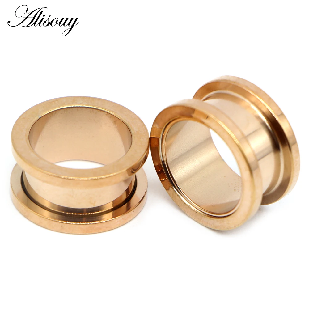 Alisouy 1PC 2-30mm Ear Gauges 316L Stainless Steel Ear Tunnels Plugs Piercing Jewelry Ear Stretchers Expander Plugs and Tunnels