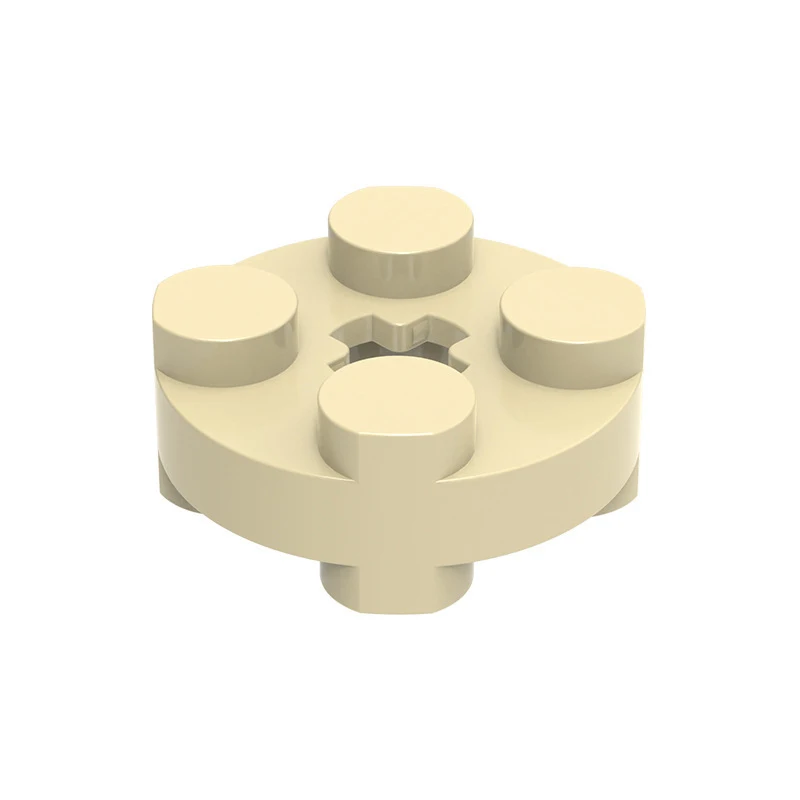 MOC 10PCS 4032W Plate Round 2x2 With Axle Hole Building Blocks Kit Convex Double-Sided Plate Bricks Particle Toys Children Gifts