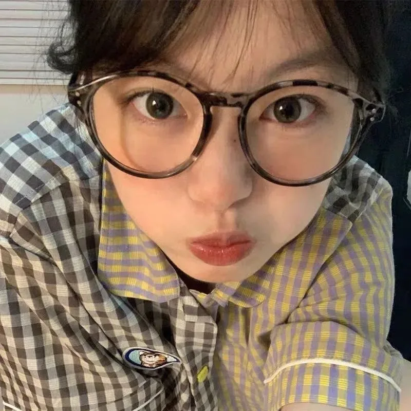 1/2 قطعة إطار كبير نظارات خمر ليوبارد طباعة النساء الرجال البيضاوي الإطار مكافحة الضوء الأزرق النظارات ماكياج خالية النظارات الإكسسوارات