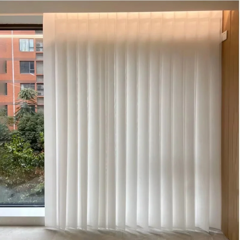 Factory wholesale Prices White Sheer Dream Vertical Curtain Black-out  Manual Vertical Dream Blinds  For Living Large Windows