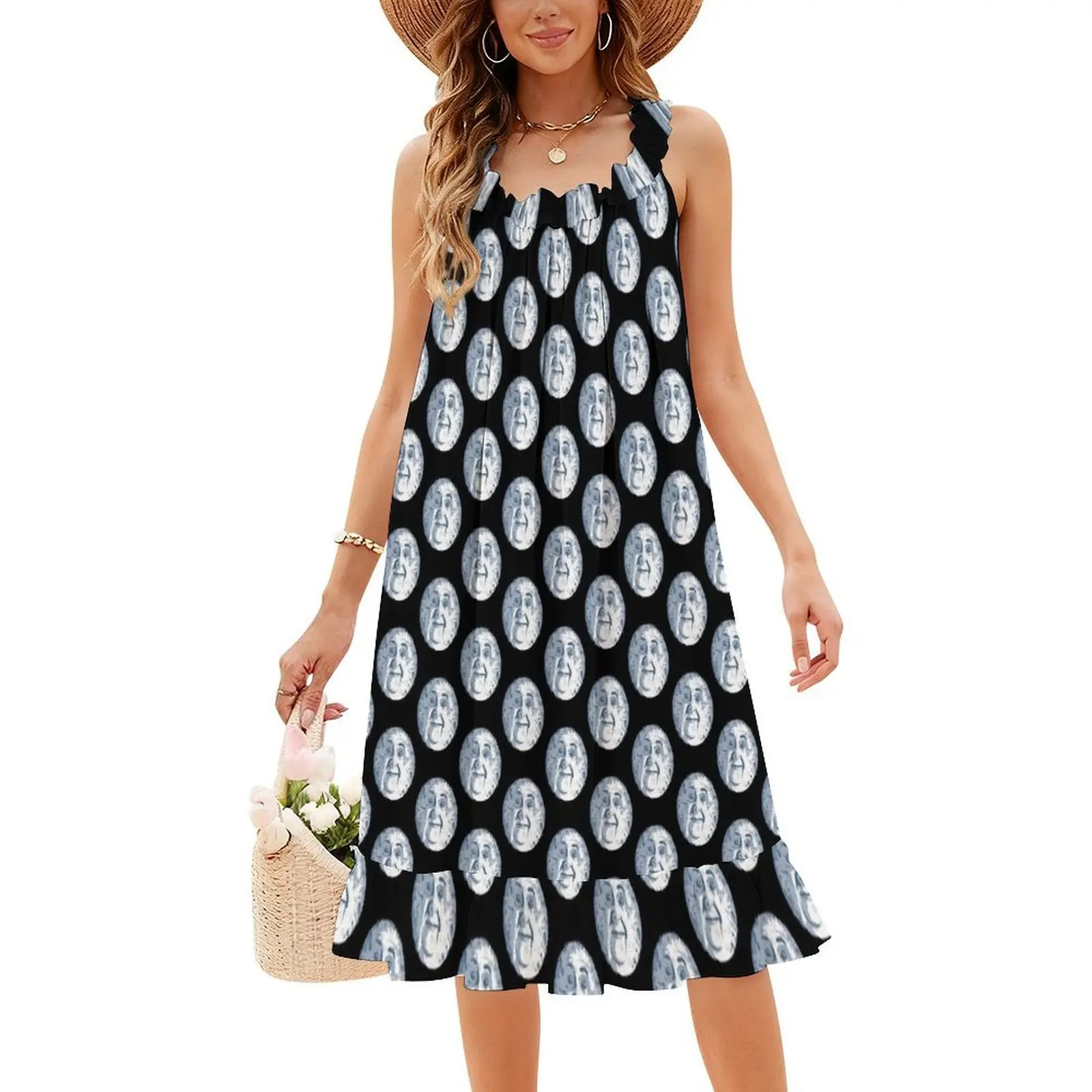 فستان عطلة مثير من Nigel Channing Figment Moon للنساء على الشاطئ وحفلات أعياد الميلاد فستان قصير فيجمنت Center Journey Into