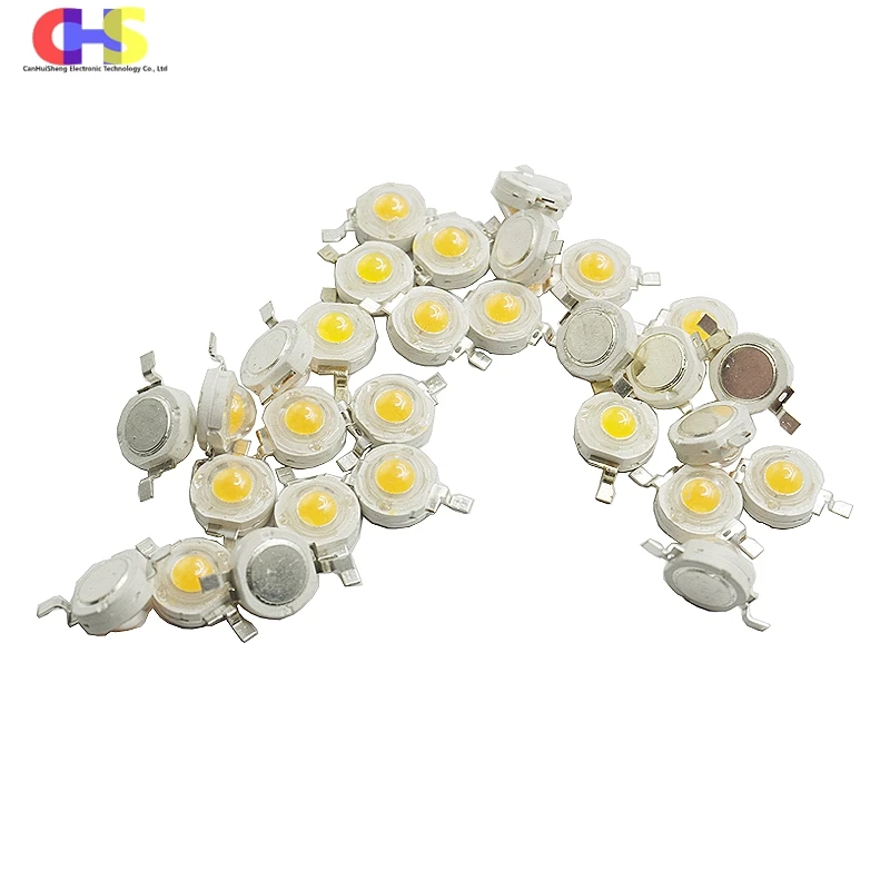 20pcs 1W 3W For Promote Plant Growth Bright High Power LED Light beads SMD COB Diode Warm Cold White Red Green Blue Yellow Pink