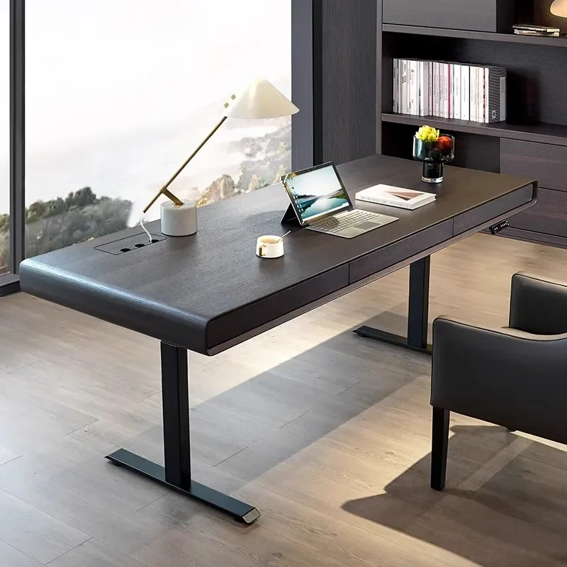 #Electric Height Adjustable Desk, Modern Standing Desk,Italian Minimalist Design,Office Writing Desk ，Home Study Computer Desk