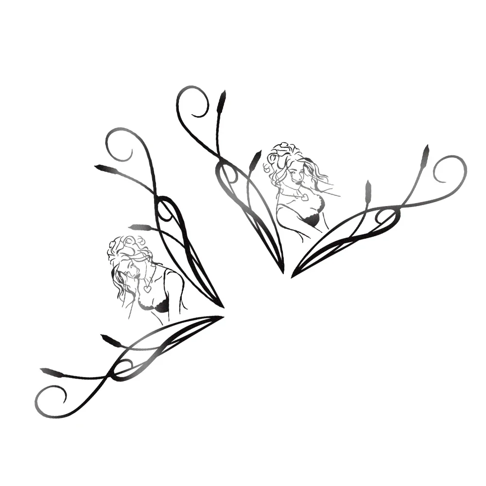 

2 шт. наклейки на окна автомобиля, виниловые наклейки с изображением сексуальной девушки, тюнинг, автоаксессуары для BMW, Mercedes, Tesla, Audi, Peugeot, Ford, Fiat