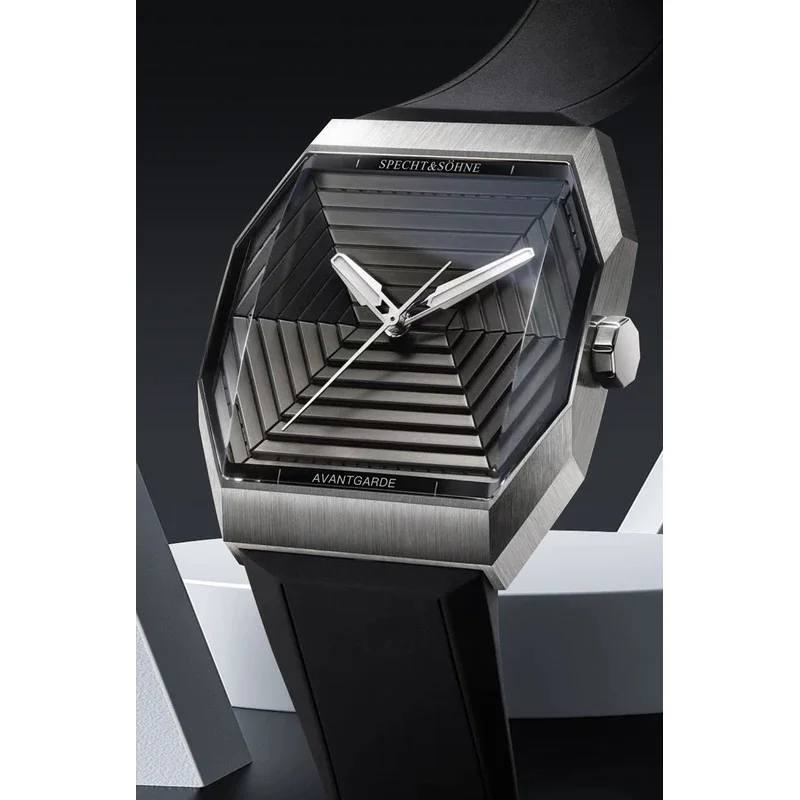 2026 New Fashion Square Octagon Male Watch Sport Stainless Steel Wristwatch 3D Sapphire Crystal  Rubber Strap Waterproof Men