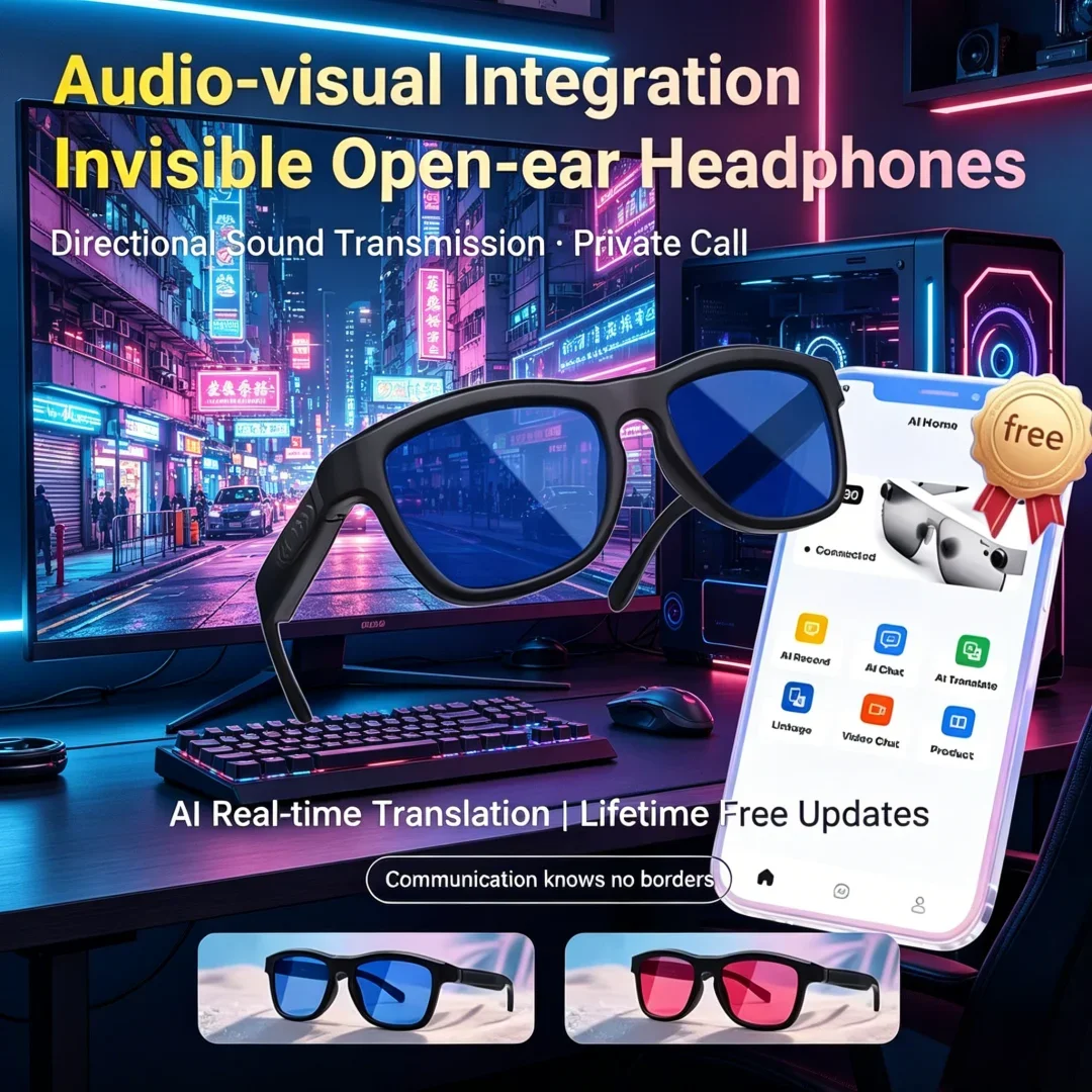 

Luxuriant AI Smart Glasses Bluetooth Touch-Dimming Glasses Versatile Electrochromic Glasses Premium AI Intelligent