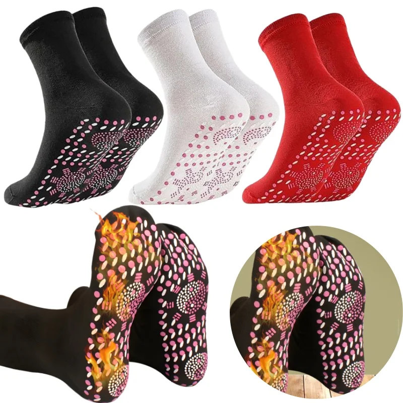 

Tourmaline Self-Heating Winter Warm Thermal Health Care Socks Slimming Health Short Sock Magnetic Therapy Sock