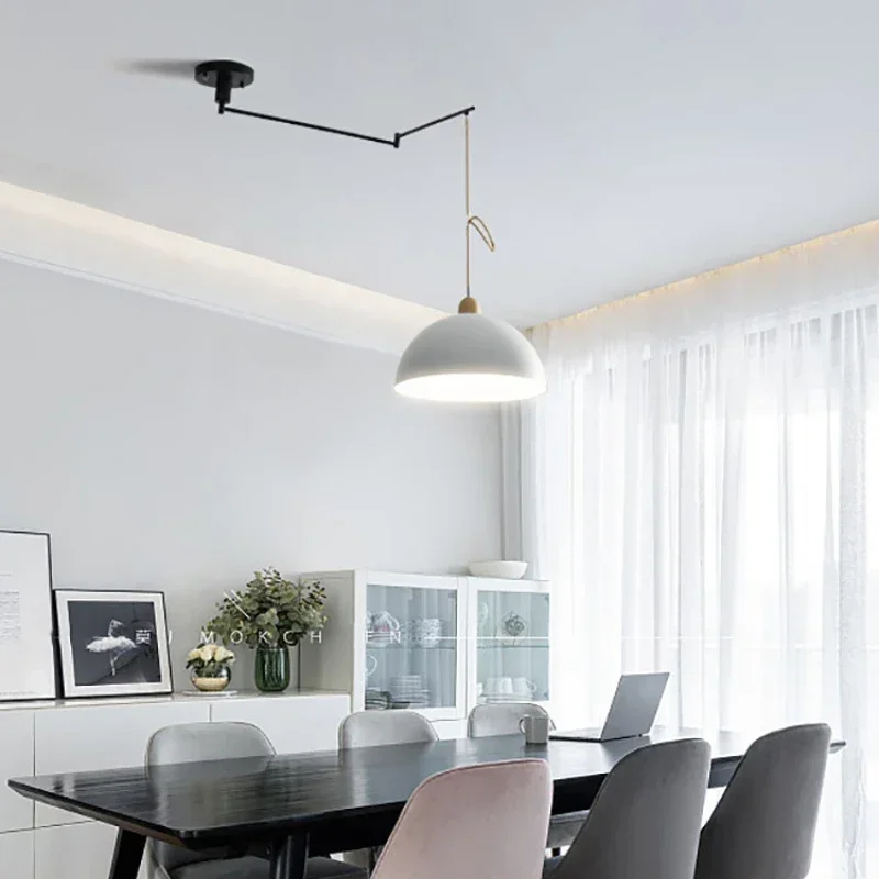 Removable pendant light, movable dining restaurant, Italian designer ins style restaurant, new industrial pendant light