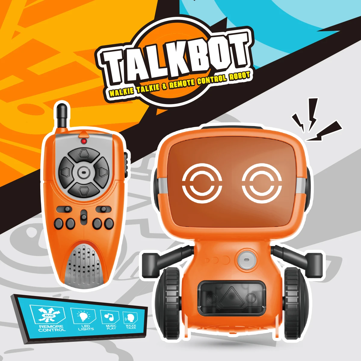 

Игрушечный робот с дистанционным управлением — интегрирующая рация и различные забавные функции.