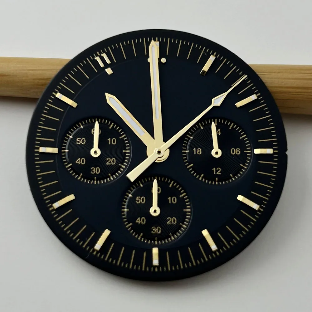 32.5mm VK63 다이얼 남자 시계 다이얼 사용자 정의 로고 다이얼 녹색 빛나는 다이얼 맞는 VK63 무브먼트 시계 액세서리 수리 도구