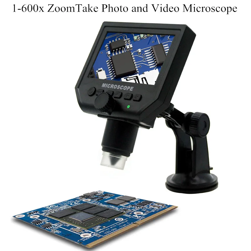 

4.3 Inch Zoom 1-600X Digital Microscope CMOS Borescope Handheld Endoscope