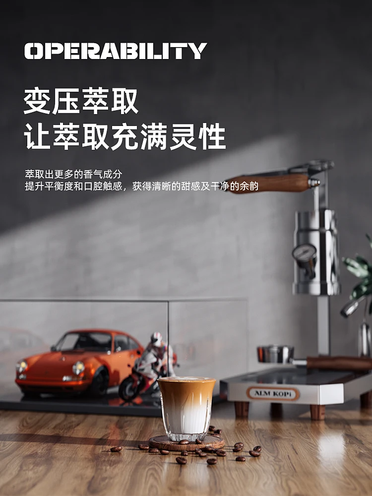 Hand Pressure Coffee Machine Household Small Commercial Espresso Coffee Machine Aleman Pull Rod Type