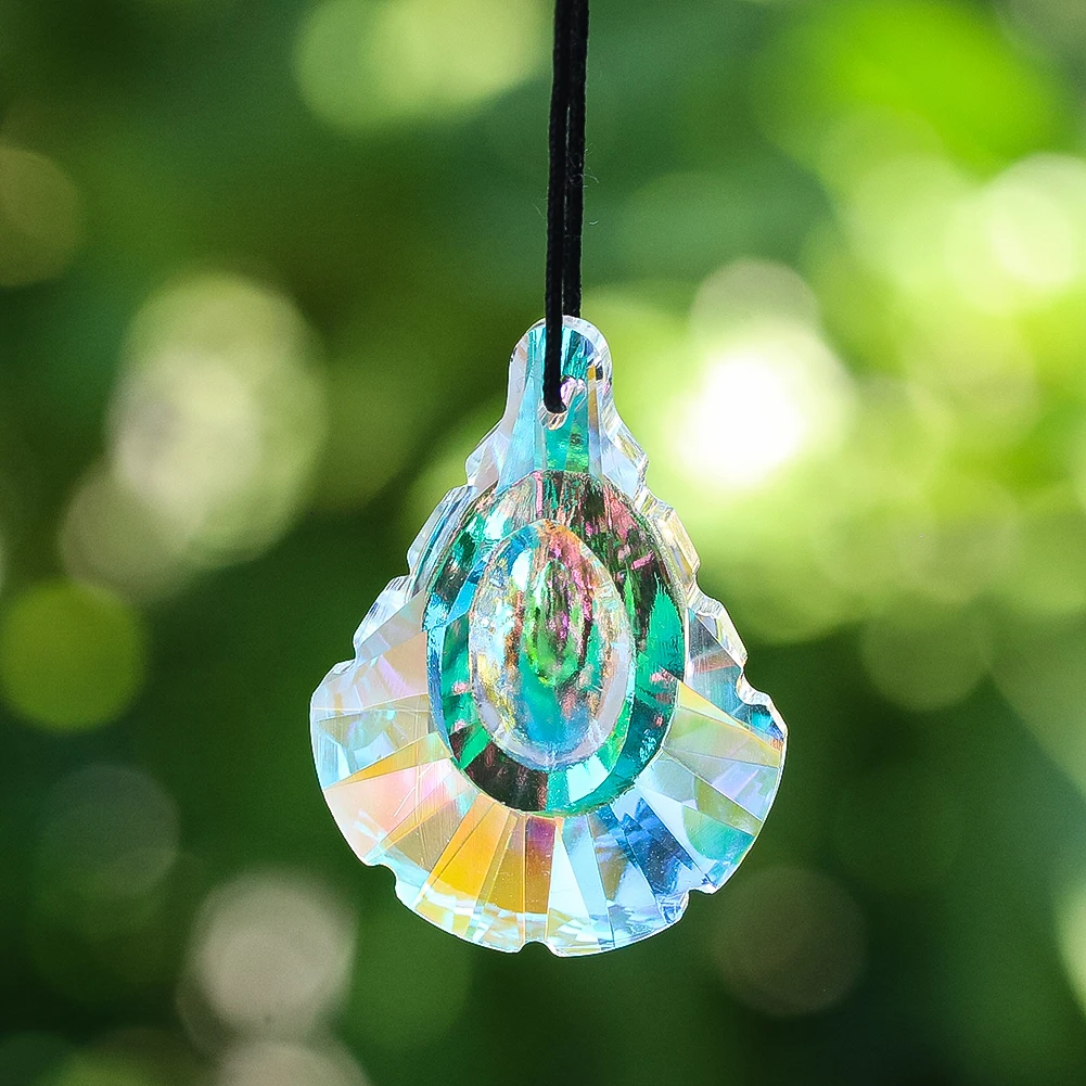 AB Color Teardrop Crystal Prism Pendant Suncatcher Rainbow Maker Chandelier Parts Window Garden Hanging Ornament Decor DIY - view 4