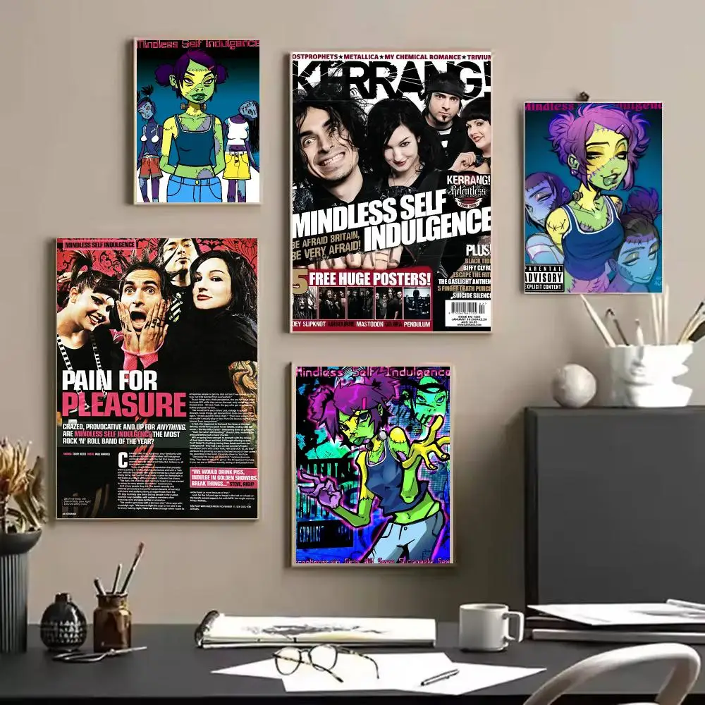 Rock M-Mindless S-Self Indulgence Poster Modern Aesthetic Wall Art | Stylish Bedroom Home Decor & Unique Gift Ideas