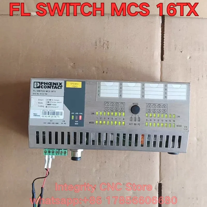 Second-hand FL SWITCH MCS 16TX industrial Ethernet switch function test is normal