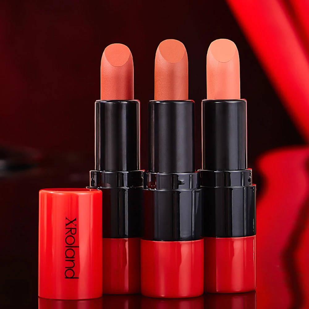 3Pcs/Sets Classic Hot Sale Make-up for women Lipstick Rouge Red Nude Lip Stick Moisture Matte Lip Gloss Lips Makeup Cosmetics
