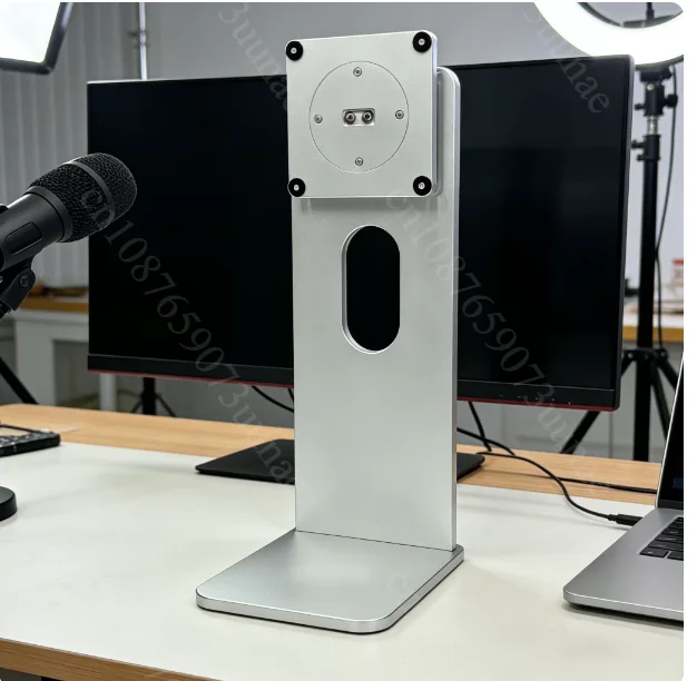 CNC Aluminum Alloy Monitor Stand for 24-34 Inch Screen, Height Adjustable Rotating Computer Display Bracket